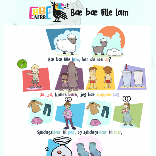 Sangkort: Bæ bæ lille lam