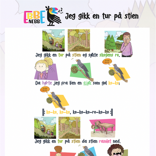 Sangkort: Jeg gikk en tur på stien