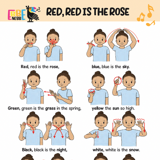Sangkort: Red red is the rose