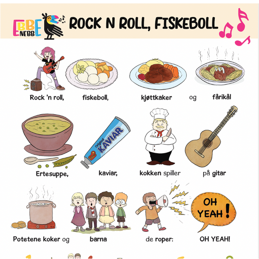Sangkort: Rock n roll, fiskeboll