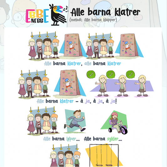Sangkort: Alle barna klatrer
