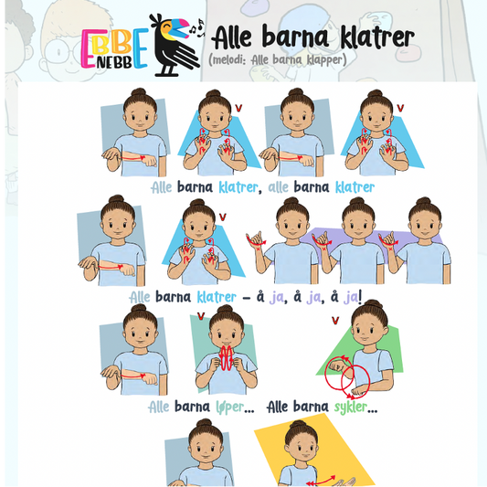 Sangkort: Alle barna klatrer