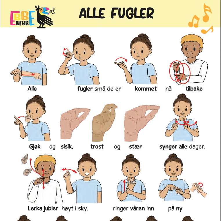 Sangkort: Alle fugler