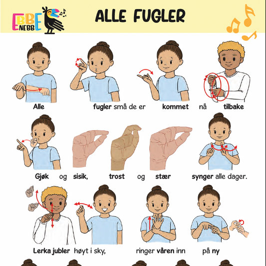 Sangkort: Alle fugler