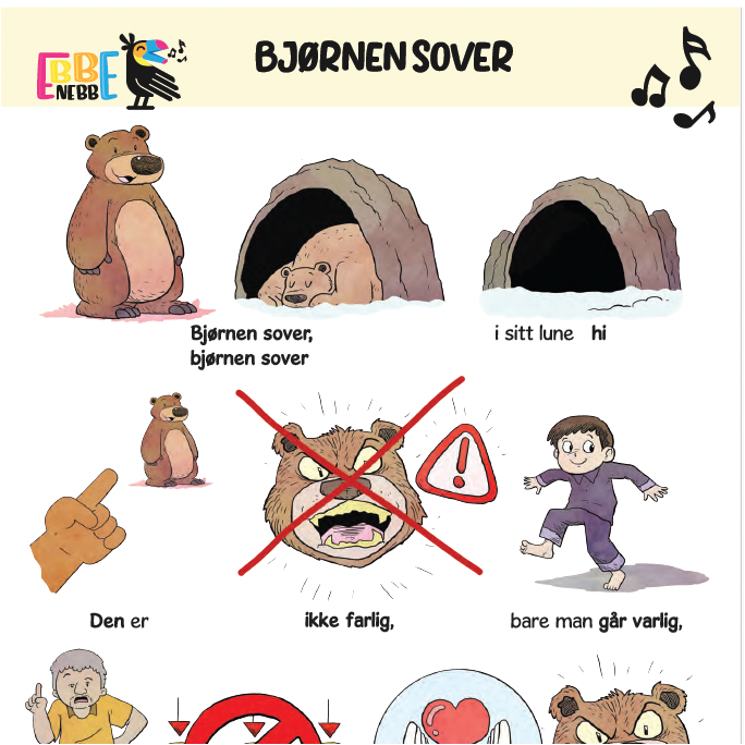 Sangkort: Bjørnen sover