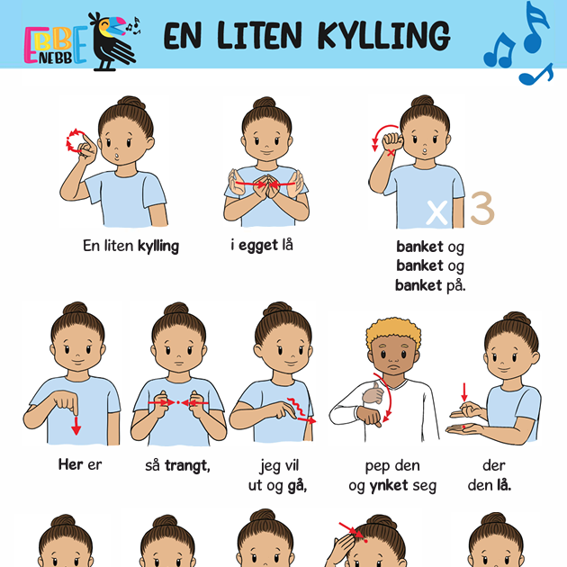 Sangkort: En liten kylling