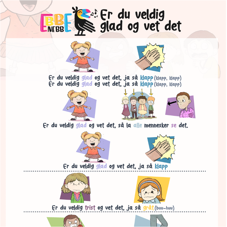 Sangkort: Er du veldig glad og vet det