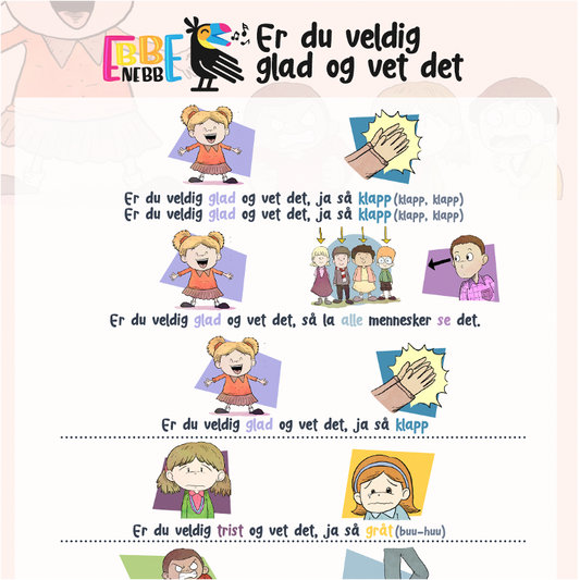 Sangkort: Er du veldig glad og vet det