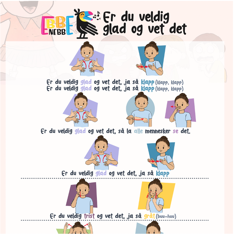 Sangkort: Er du veldig glad og vet det