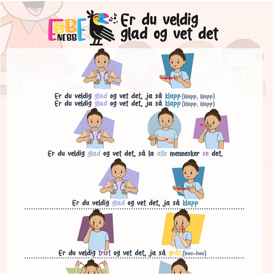 Sangkort: Er du veldig glad og vet det