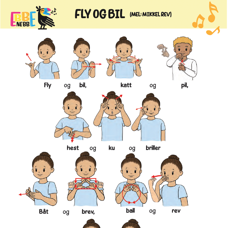 Sangkort: Fly og bil