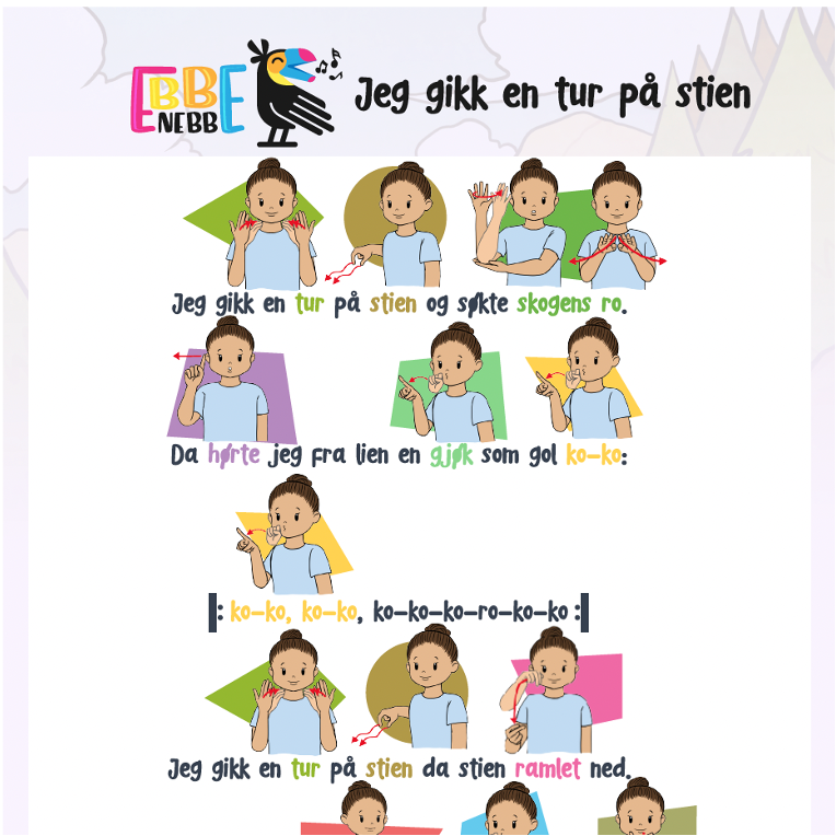 Sangkort: Jeg gikk en tur på stien