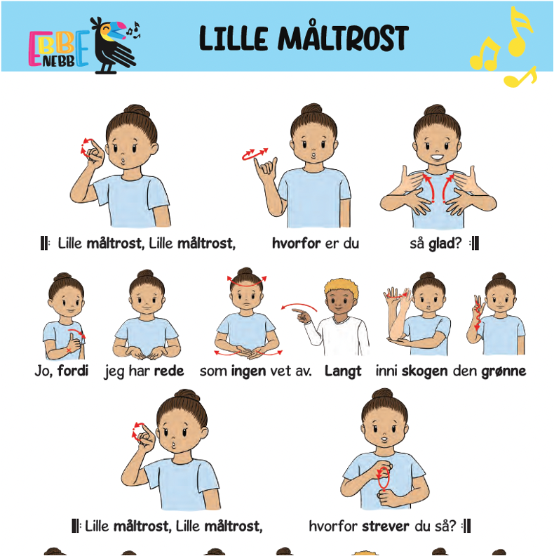 Sangkort: Lille måltrost