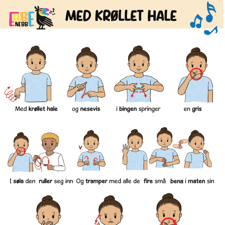 Sangkort: Med krøllet hale