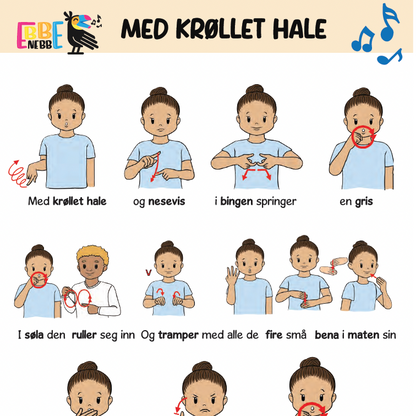 Sangkort: Med krøllet hale