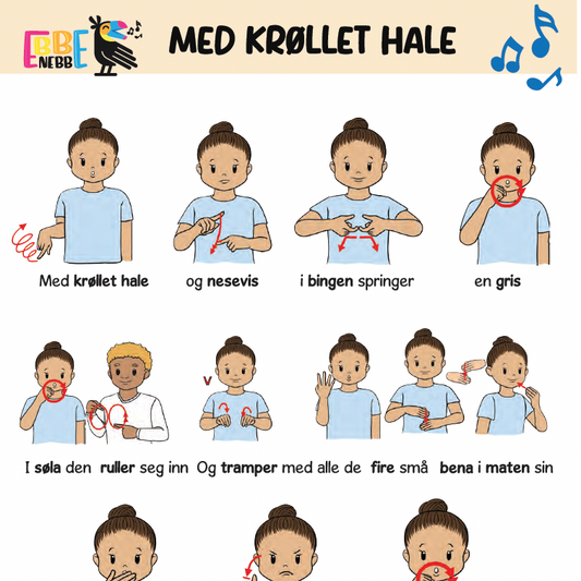 Sangkort: Med krøllet hale