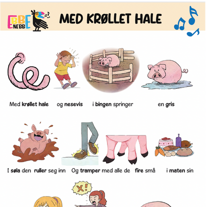 Sangkort: Med krøllet hale