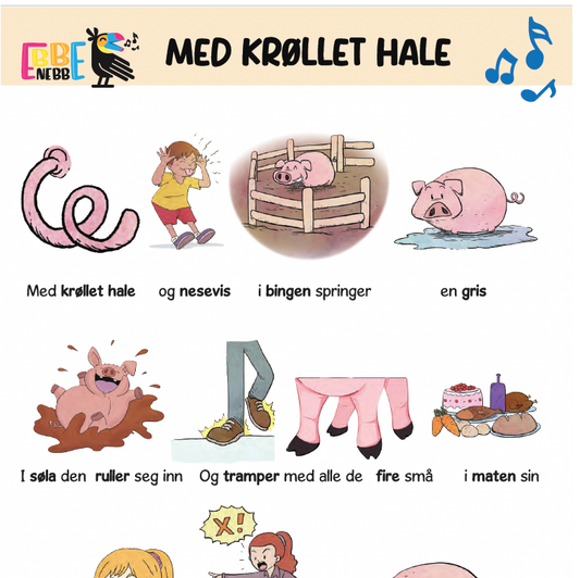 Sangkort: Med krøllet hale