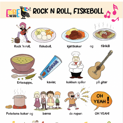 Sangkort: Rock n roll, fiskeboll