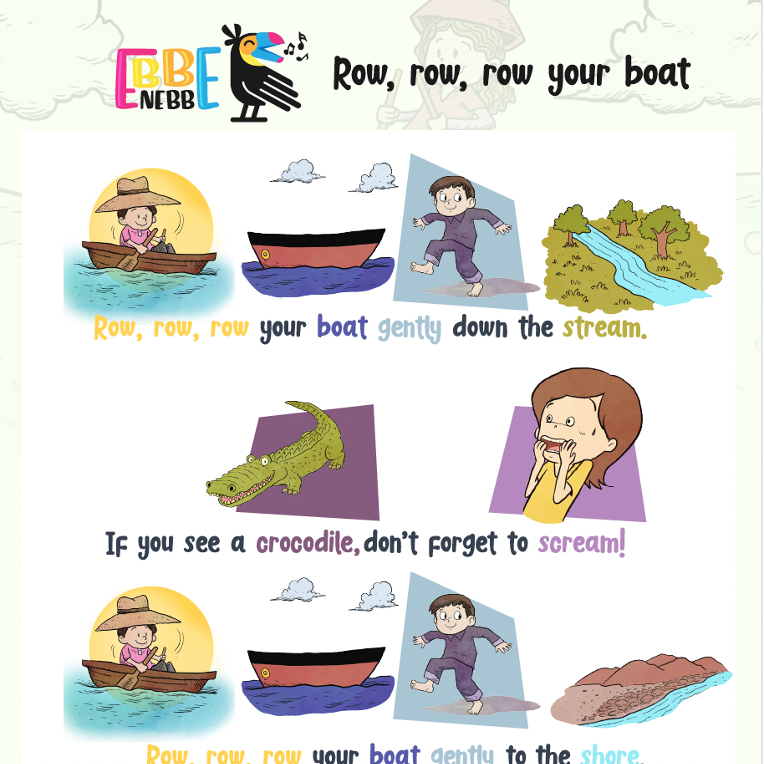 Sangkort: Row row row your boat