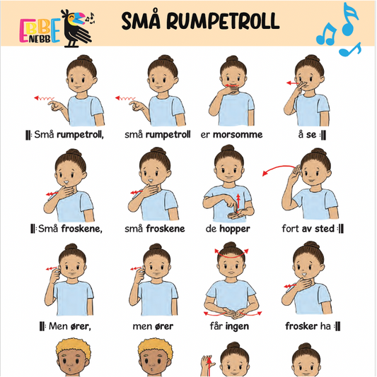 Sangkort: Små rumpetroll