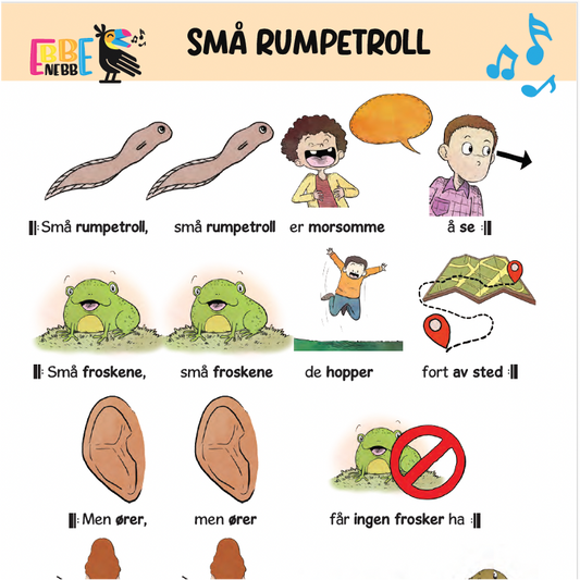 Sangkort: Små rumpetroll